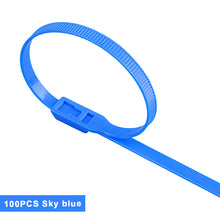 Load image into Gallery viewer, 100PCS 35CM Self-Locking Colored Nylon Cable Ties Binding and Fixing Zip Straps for Kids Playground Home Use