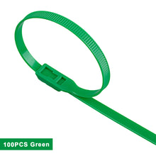 Load image into Gallery viewer, 100PCS 35CM Self-Locking Colored Nylon Cable Ties Binding and Fixing Zip Straps for Kids Playground Home Use