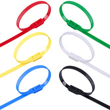 Load image into Gallery viewer, 100PCS 35CM Self-Locking Colored Nylon Cable Ties Binding and Fixing Zip Straps for Kids Playground Home Use