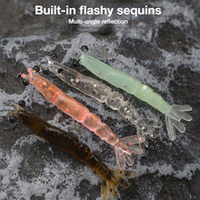 Load image into Gallery viewer, 10PCS/Box 3/4cm Micro Multi-Joint Shrimp Bait Root Fishing Soft Lure for Bass and Mandarin Fish