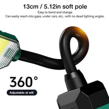 Load image into Gallery viewer, 360° Flexible Hose LED Flashlight Outdoor Emergency Lighting Car Repair Lamp 4-Color COB Magnetic Illumination Light