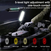 Load image into Gallery viewer, 360° Flexible Hose LED Flashlight Outdoor Emergency Lighting Car Repair Lamp 4-Color COB Magnetic Illumination Light