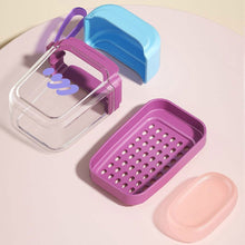 Load image into Gallery viewer, Portable Leakproof Soap Box With Lid Transparent Drain Tray Soap Case For Travel Camping Gym Bathroom Household Use