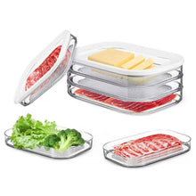 Load image into Gallery viewer, Stackable Fridge Meat Storage Container With Clear Lid Reusable Cold Cuts Deli Bacon Cheese Meal Prep Organizer