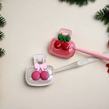 Load image into Gallery viewer, Cute Cherry Pattern Toothbrush Holder Dual Holes Drainage Ventilation Dust-proof Toothbrush Head Protection Box Portable Bathroom Organizer