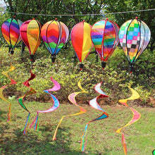 Load image into Gallery viewer, Rainbow Hot Air Balloon Wind Spinner Rotating Sequin Wind Twister Hanging Decoration Garden Yard Bird Deterrent Wind Chime