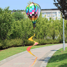 Load image into Gallery viewer, Rainbow Hot Air Balloon Wind Spinner Rotating Sequin Wind Twister Hanging Decoration Garden Yard Bird Deterrent Wind Chime