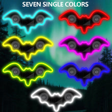 Load image into Gallery viewer, Solar Powered Bat Shape LED Car Interiors Atmosphere Decor Light USB Powered Car Window Neon Light Decorative Lamps