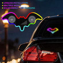 Load image into Gallery viewer, Solar Powered Bat Shape LED Car Interiors Atmosphere Decor Light USB Powered Car Window Neon Light Decorative Lamps