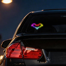 Load image into Gallery viewer, Solar Powered Bat Shape LED Car Interiors Atmosphere Decor Light USB Powered Car Window Neon Light Decorative Lamps