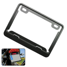 Load image into Gallery viewer, Universal Motorcycle Aluminum Alloy License Plate Frames License Plate Holder Solid/Hollow Style License Plate Holders Frame