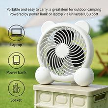 Load image into Gallery viewer, Portable USB Plug Desktop Fan for Office Home Dorm Camping Low Noise Energy Saving Mini Table Fan