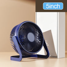 Load image into Gallery viewer, Desktop Fan USB Plug Small Table Fan Strong Wind Quiet Mini Fan for Home Office Dorm Room Low Noise Portable USB Powered Personal Cooling Fan
