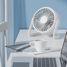 Load image into Gallery viewer, Desktop Fan USB Plug Small Table Fan Strong Wind Quiet Mini Fan for Home Office Dorm Room Low Noise Portable USB Powered Personal Cooling Fan