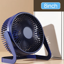 Load image into Gallery viewer, Desktop Fan USB Plug Small Table Fan Strong Wind Quiet Mini Fan for Home Office Dorm Room Low Noise Portable USB Powered Personal Cooling Fan