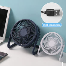 Load image into Gallery viewer, Desktop Fan USB Plug Small Table Fan Strong Wind Quiet Mini Fan for Home Office Dorm Room Low Noise Portable USB Powered Personal Cooling Fan