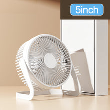 Load image into Gallery viewer, Desktop Fan USB Plug Small Table Fan Strong Wind Quiet Mini Fan for Home Office Dorm Room Low Noise Portable USB Powered Personal Cooling Fan