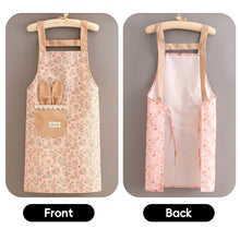 Load image into Gallery viewer, Canvas Floral Apron With Long Sleeve Breathable Kitchen BBQ Cooking Outdoor Oil Splash-Proof Grill Washable Workwear for Baking & Cleaning