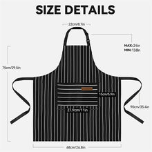 Load image into Gallery viewer, Adjustable Polyester Apron with Pockets fashion for Kitchen Cooking BBQ Outdoor Gardening Coffee Work Apron for Chef Waiter Unisex
