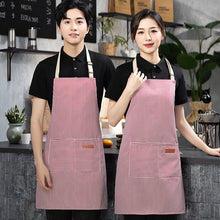 Load image into Gallery viewer, Adjustable Polyester Apron with Pockets fashion for Kitchen Cooking BBQ Outdoor Gardening Coffee Work Apron for Chef Waiter Unisex