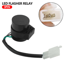 Load image into Gallery viewer, 12V 3Pin Round Motorcycle LED Flasher Relay Blinker Light Turn Signal Flasher Relay for Gy6 50‑250cc Scooter Moped Scooters ATV