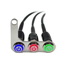 Load image into Gallery viewer, Motorcycle Switch Handlebar with LED Light Adjustable Mount Waterproof Switches ON-OFF 3 Buttons For Headlight Horn Turn Signle