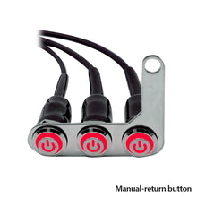 Load image into Gallery viewer, Motorcycle Switch Handlebar with LED Light Adjustable Mount Waterproof Switches ON-OFF 3 Buttons For Headlight Horn Turn Signle