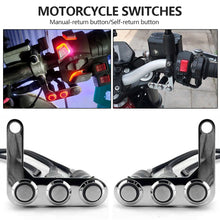 Load image into Gallery viewer, Motorcycle Handlebar Adjustable Mount Switch with LED Waterproof Switches ON-OFF Push 3 Buttons For Headlight Horn Turn Signle