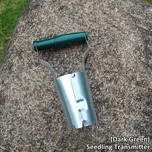 Load image into Gallery viewer, Stainless Steel Seedling Transplanter with Wooden Handle Multifunctional Gardening Seeder for Drilling Hole Transplanting Flower Vegetable Planting