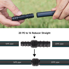 Load image into Gallery viewer, DN16 DN20 Barbed Pipe Connector 1/2" 3/4" Male Thread Tee Elbow Straight End Plug Garden Drip Irrigation Hose Adapter