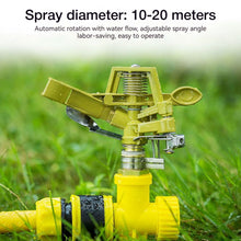 Load image into Gallery viewer, 1PC Metal Pulsating Sprinkler 1/2" 3/4" 360 Degree Rocker Arm Rotating Lawn Sprinkler for Garden Irrigation