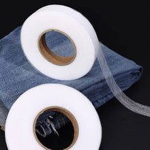 Load image into Gallery viewer, Self Adhesive Iron On Hem Tape Double Sided Hot Melt Tape DIY Jean Clothes Length Shorten Sewing Accessory for Hat Garment