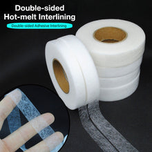 Load image into Gallery viewer, Self Adhesive Iron On Hem Tape Double Sided Hot Melt Tape DIY Jean Clothes Length Shorten Sewing Accessory for Hat Garment
