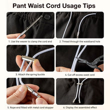Load image into Gallery viewer, 2M Elastic Drawstring Rope with Threader and Cord Lock Stopper Strong Elastic Waistband Strap DIY Sewing Accessories for Sweatpants