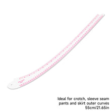 Load image into Gallery viewer, Flexible French Curve Ruler Clear Metric Tailoring Template for Dressmaking Pattern Drafting DIY Sewing Projects