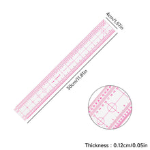 Load image into Gallery viewer, Flexible French Curve Ruler Clear Metric Tailoring Template for Dressmaking Pattern Drafting DIY Sewing Projects