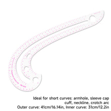 Load image into Gallery viewer, Flexible French Curve Ruler Clear Metric Tailoring Template for Dressmaking Pattern Drafting DIY Sewing Projects
