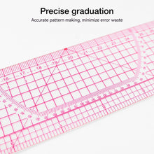 Load image into Gallery viewer, Flexible French Curve Ruler Clear Metric Tailoring Template for Dressmaking Pattern Drafting DIY Sewing Projects