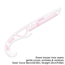 Load image into Gallery viewer, Flexible French Curve Ruler Clear Metric Tailoring Template for Dressmaking Pattern Drafting DIY Sewing Projects