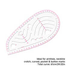 Load image into Gallery viewer, Flexible French Curve Ruler Clear Metric Tailoring Template for Dressmaking Pattern Drafting DIY Sewing Projects