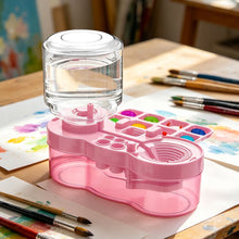 Load image into Gallery viewer, Automatic Water Circulation Paint Brush Cleaner with Paint Tray Drain Button Multifunctional Rinse Cup for Watercolor Oil Painting Kids Art Supplies