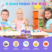 Load image into Gallery viewer, Automatic Water Circulation Paint Brush Cleaner with Paint Tray Drain Button Multifunctional Rinse Cup for Watercolor Oil Painting Kids Art Supplies