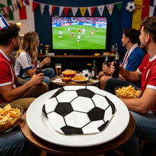 Load image into Gallery viewer, 20PCS Football Shaped Disposable Napkins Soccer Party Tableware for Kids Boys Sports Birthday Table Decoration Supplies