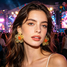 Load image into Gallery viewer, Exaggerated Large Transparent Acrylic Flower Earrings Colorful European Style Stud Earrings Fashion Party Jewelry Gifts for Women