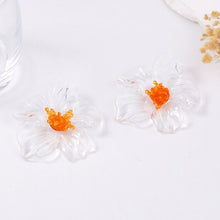 Load image into Gallery viewer, Exaggerated Large Transparent Acrylic Flower Earrings Colorful European Style Stud Earrings Fashion Party Jewelry Gifts for Women