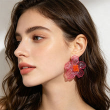 Load image into Gallery viewer, Exaggerated Large Transparent Acrylic Flower Earrings Colorful European Style Stud Earrings Fashion Party Jewelry Gifts for Women