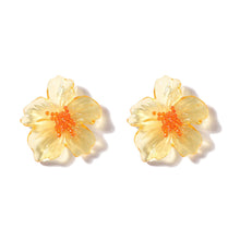 Load image into Gallery viewer, Exaggerated Large Transparent Acrylic Flower Earrings Colorful European Style Stud Earrings Fashion Party Jewelry Gifts for Women