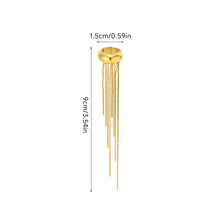 Load image into Gallery viewer, Gold Color Long Chain Tassel Ear Cuff Nickel-free Stainless Steel Non Piercing Clip On Ear Wrap Jewelry for Women