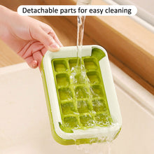 Load image into Gallery viewer, Press Silicone Ice Cube Tray with Lid and Storage Bin One-piece Ice Maker Mold Box Kitchen Bar Accessories