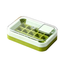 Load image into Gallery viewer, Press Silicone Ice Cube Tray with Lid and Storage Bin One-piece Ice Maker Mold Box Kitchen Bar Accessories